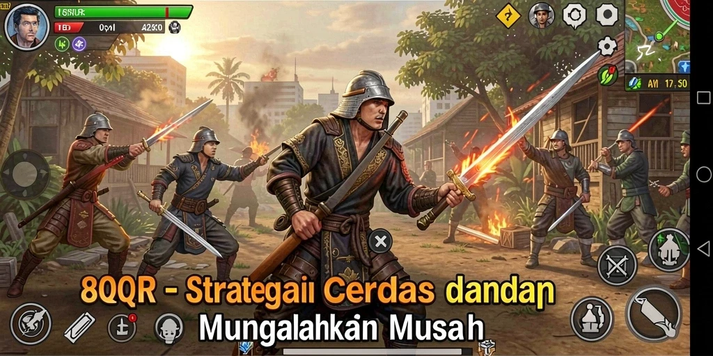 Tangkapan layar gameplay 8QR yang mendebarkan dan strategis.