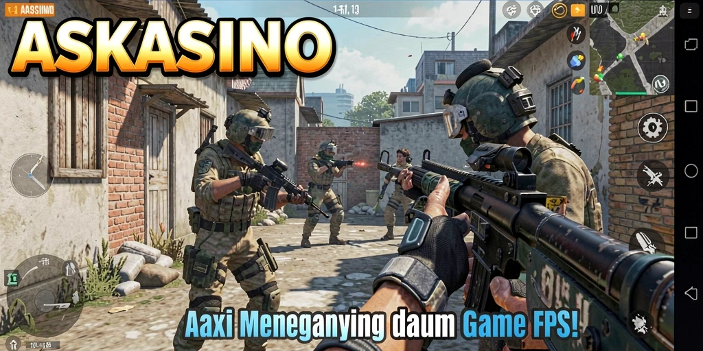 Screenshot dari aksi mendebarkan dalam ASKASINO.