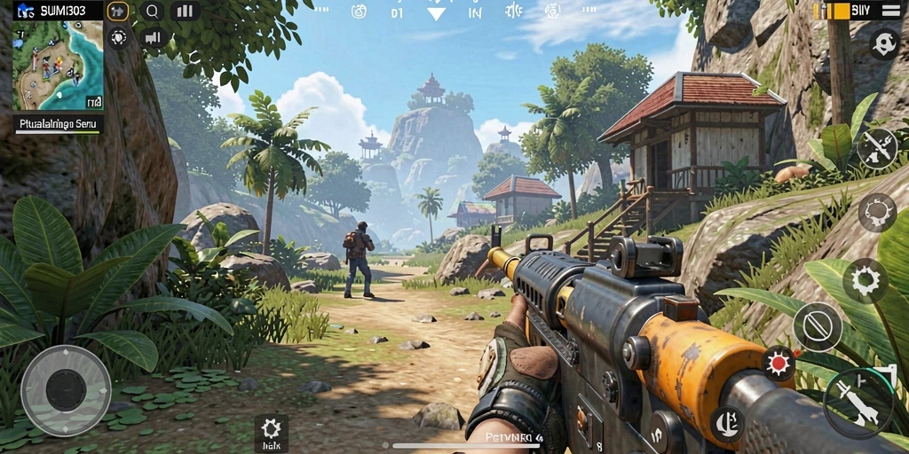 Gameplay menarik dari BUMI303 menampilkan aksi pertempuran TPS yang mendebarkan.