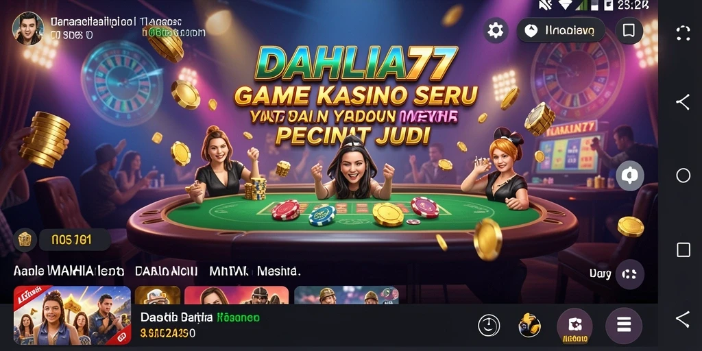 Tampilan menarik dari gameplay Kasino di DAHLIA77.