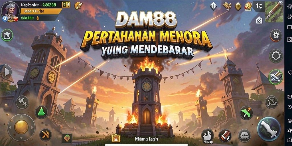 Tampilan screenshot menampilkan strategi Tower Defense yang mendebarkan.
