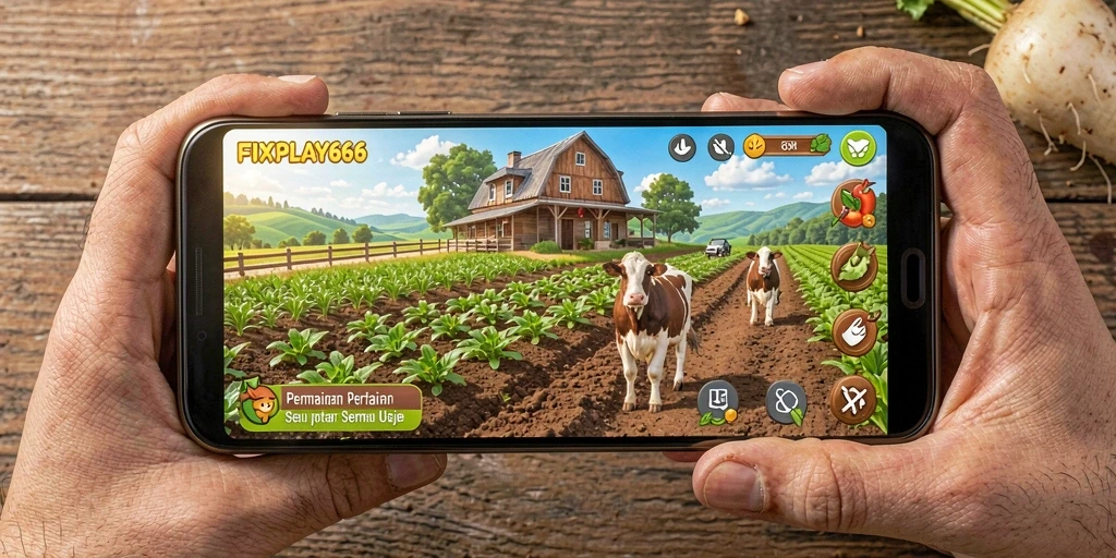 Tampilan screenshot FIXPLAY666 dengan gameplay pertanian yang seru.
