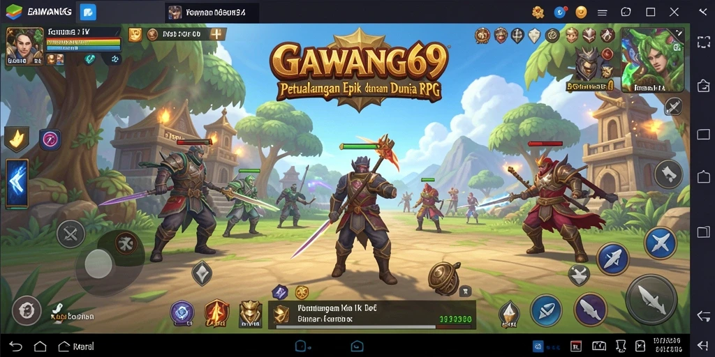 Gameplay seru GAWANG69 menunjukkan aksi pertempuran epik dalam genre RPG.
