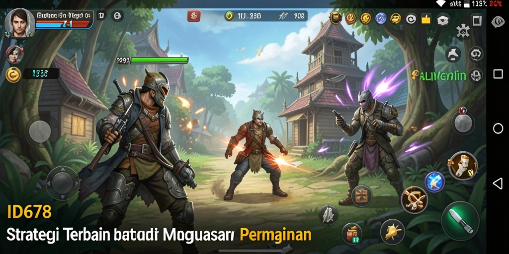 Screenshot gameplay ID678 yang menunjukkan strategi pertempuran yang intens dan mendebarkan.