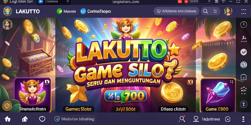Tampilan menarik dari gameplay slot dalam LAKUTOTO.