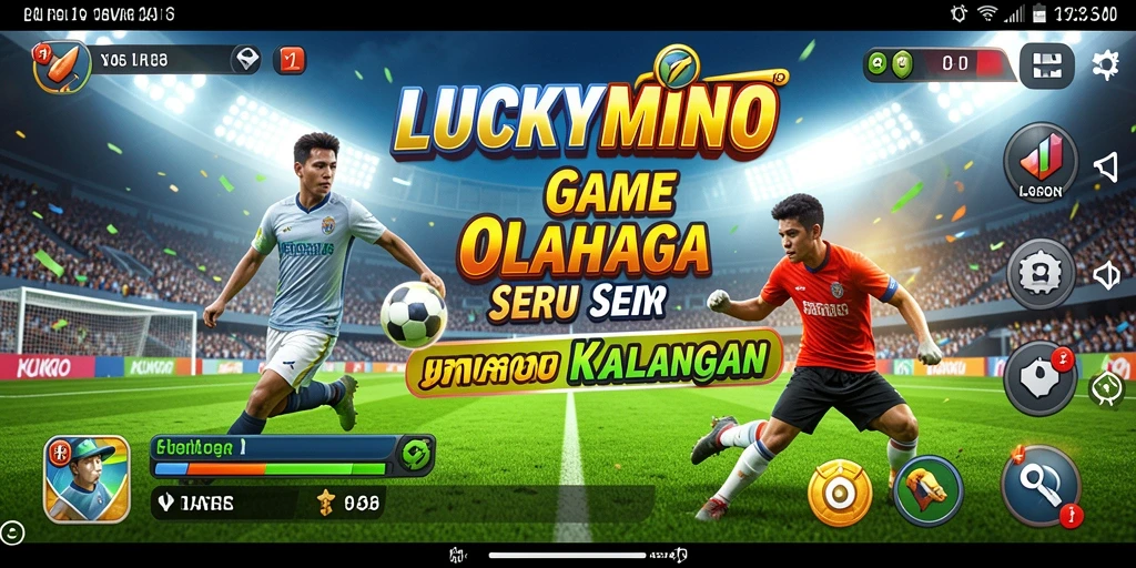 Tampilan seru dari gameplay <strong>LUCKYMINO</strong> dalam pertandingan olahraga yang kompetitif.