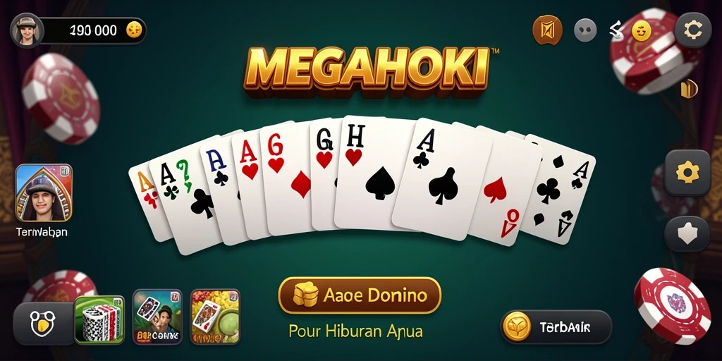 Tangkapan layar MEGAHOKI menampilkan gameplay Domino yang seru.