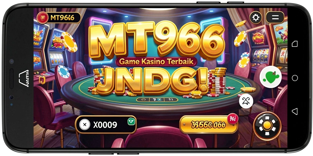 Screenshot gameplay MT966 menampilkan suasana kasino yang seru.