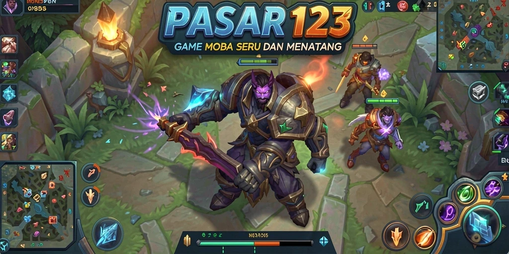 Tangkapan layar gameplay PASAR123 dengan aksi pertempuran seru.