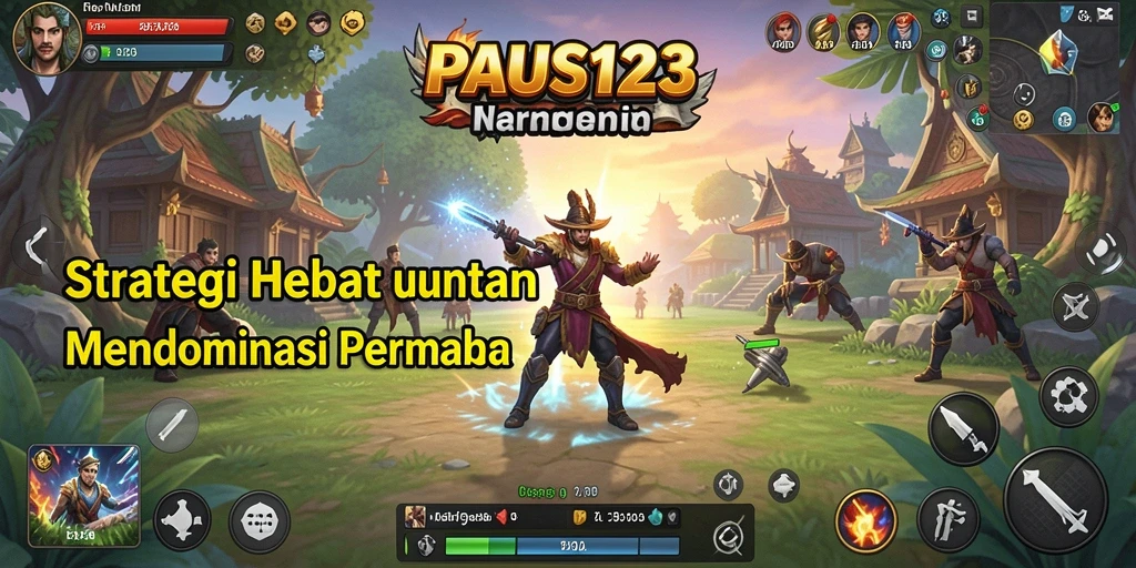 Tangkapan layar utama PAUS123 menunjukkan serunya pertarungan strategi.