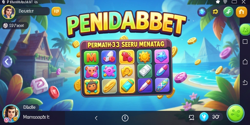 Tangkapan layar utama PENIDABET menunjukkan gameplay match-3 yang menarik.