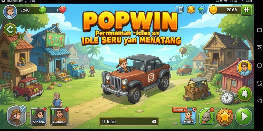 Tampilan menarik dalam gameplay Idle POPWIN yang mengasyikkan.
