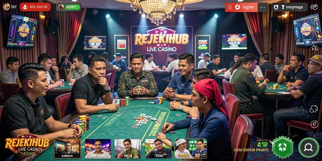 Screenshot gameplay Live Casino REJEKIHUB yang mengasyikkan.