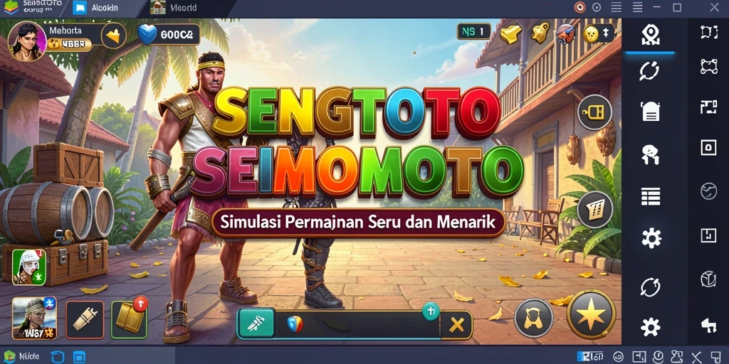 Screenshot utama SENGTOTO memperlihatkan gameplay simulasi yang mendebarkan.