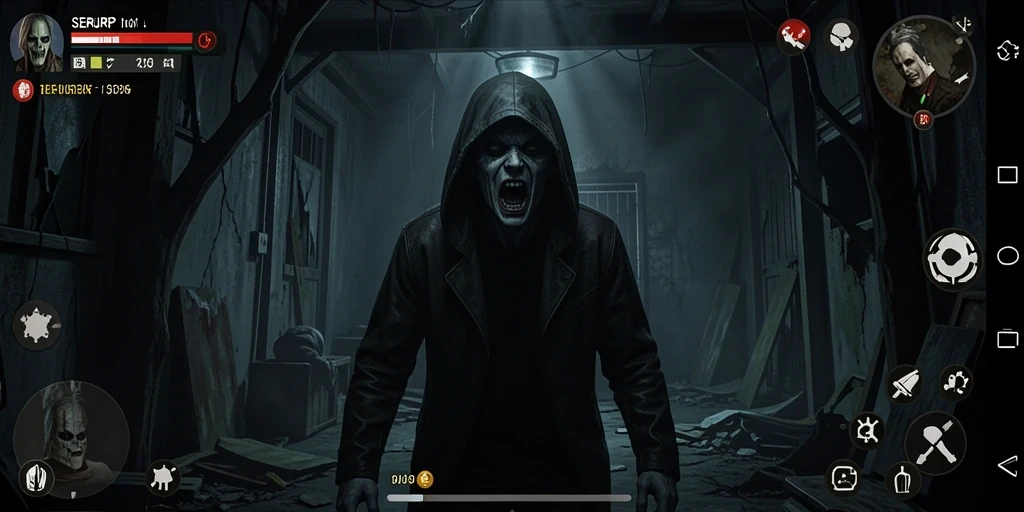 Tampilan gameplay SERURP yang mencekam dan menegangkan.