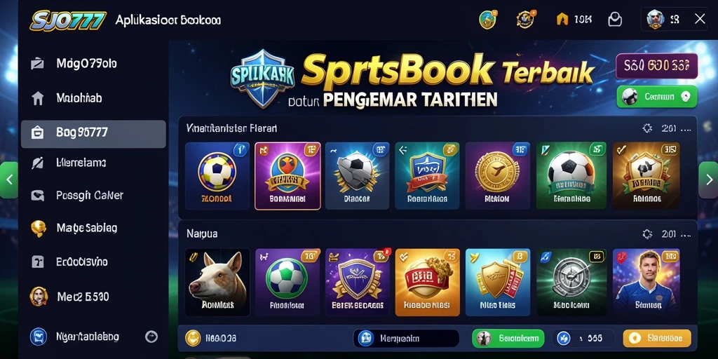 Tampilan utama SJO777 dengan fitur taruhan olahraga interaktif.