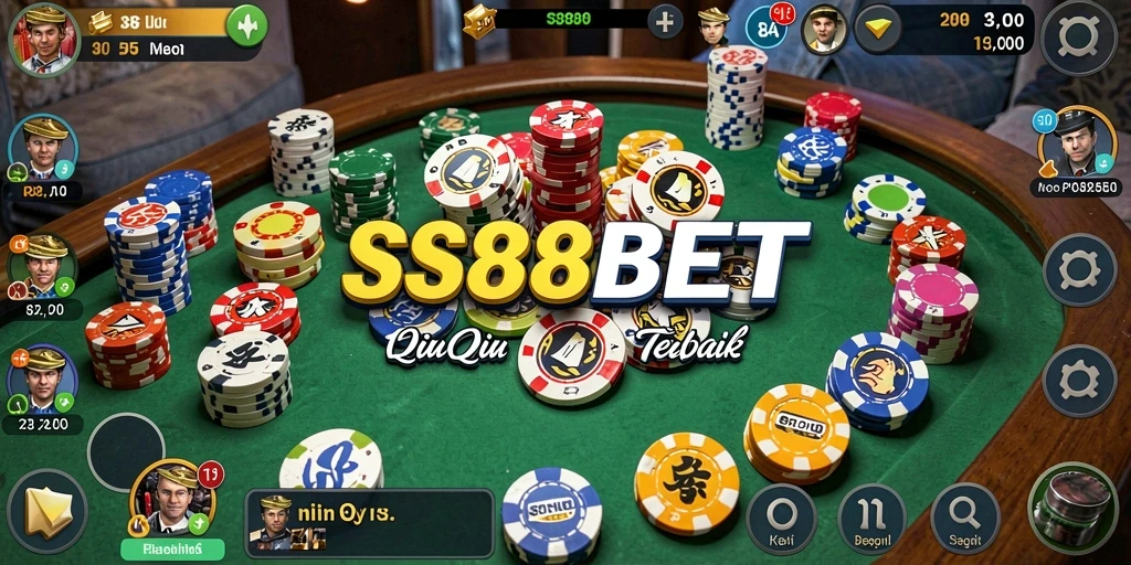Tangkapan layar gameplay QiuQiu yang seru di SS88BET.
