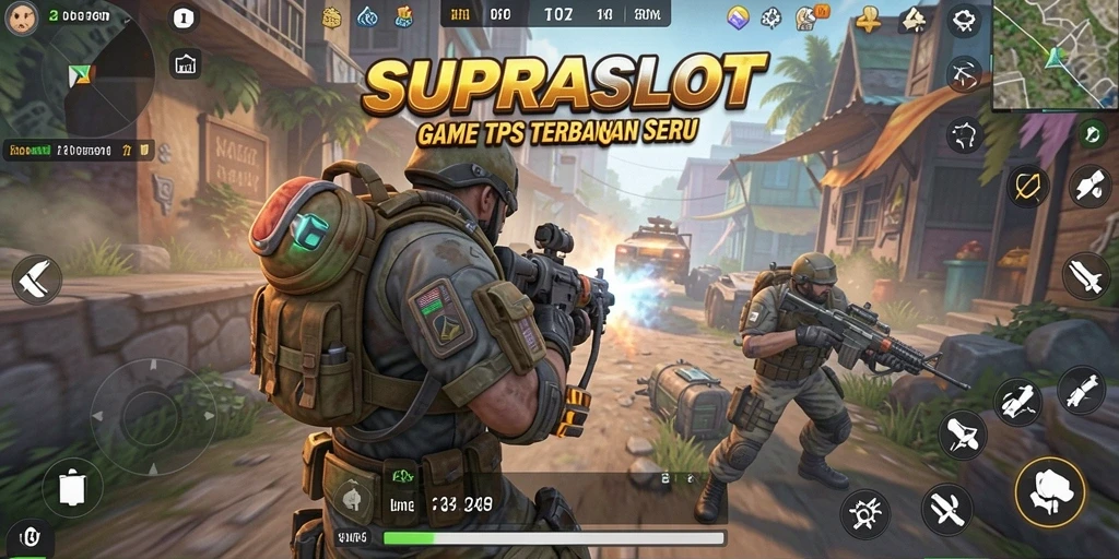 Tampilan gameplay menarik dari SUPRASLOT saat pertempuran intens.