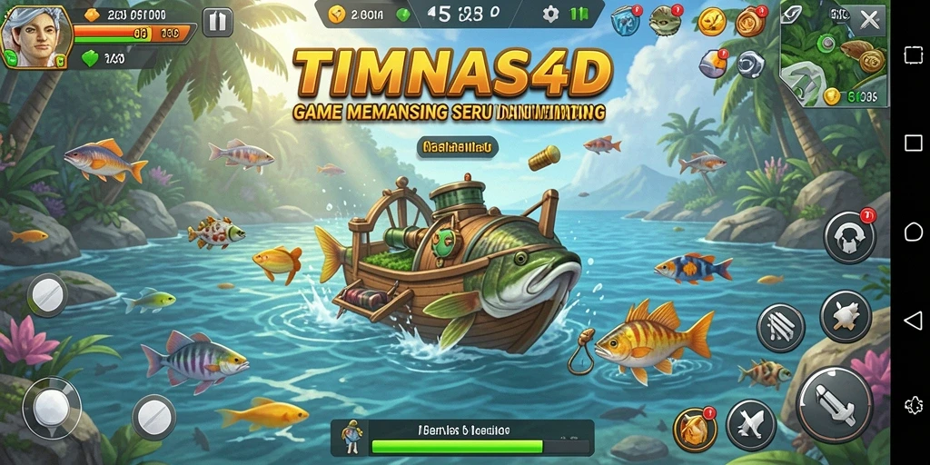 Tampilan gameplay menarik dari game memancing TIMNAS4D.