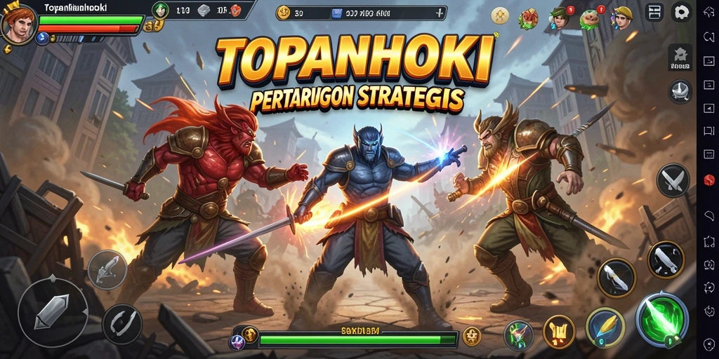 Tampilan karakter dan aksi pertempuran di TOPANHOKI yang mendebarkan.