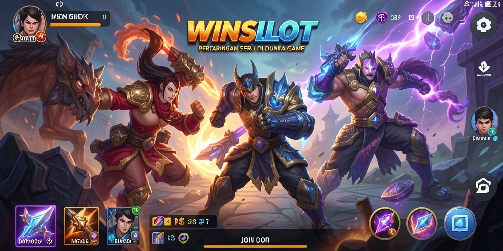 Screenshot gameplay WINSLOT menunjukkan pertarungan yang mendebarkan.